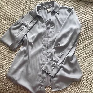 H&M Silver Button Down Shirt